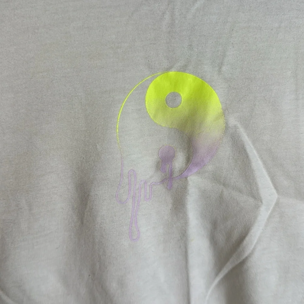 NWOT Fabletics Yin/Yang Vibes 100% Cotton Cream Crop Top Size Small - Picture 5 of 10